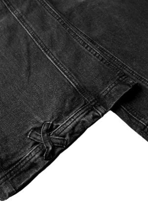 Concert Outfit Washed Distressed Deconstructed Split Drawstring Jeans