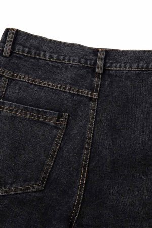 Concert Outfit Washed Distressed Deconstructed Split Jeans