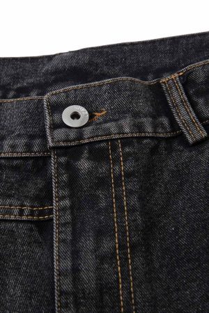 Concert Outfit Washed Distressed Deconstructed Split Jeans