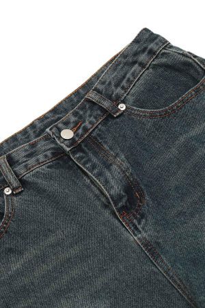 Concert Outfit Washed Distressed Deconstructed Split Work Jeans