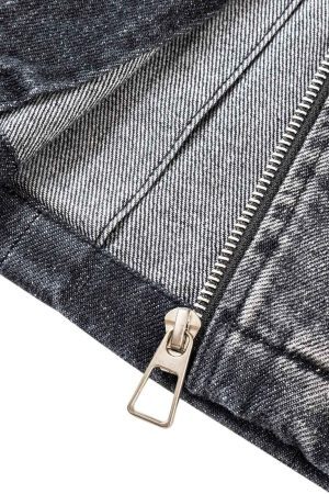 Concert Outfit Washed Distressed Denim Jacket