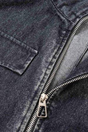 Concert Outfit Washed Distressed Denim Jacket