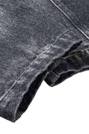 Concert Outfit Washed Distressed Denim Jacket