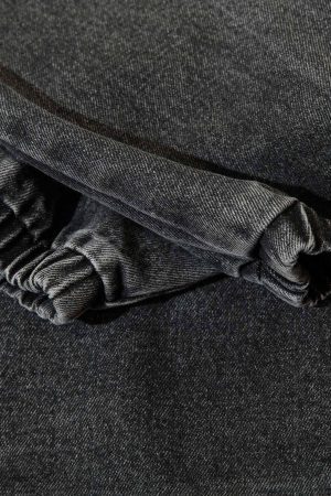 Concert Outfit Washed Distressed Denim Zip-Up Hoodie