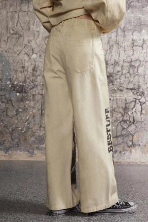 Concert Outfit Washed Distressed Doberman Graffiti Sweatpants