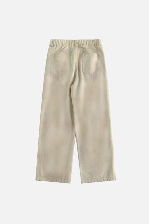 Concert Outfit Washed Distressed Doberman Graffiti Sweatpants