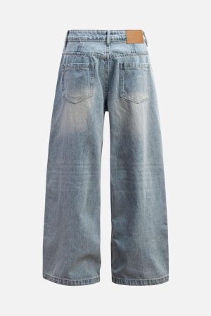 Concert Outfit Washed Distressed Double Pleat Jeans