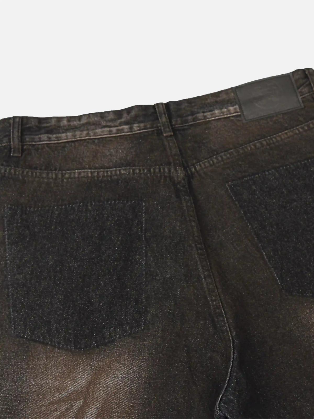 Concert Outfit Washed Distressed Multi-Pocket Ripped Jeans Concert Outfit Washed Distressed Multi-Pocket Ripped Jeans