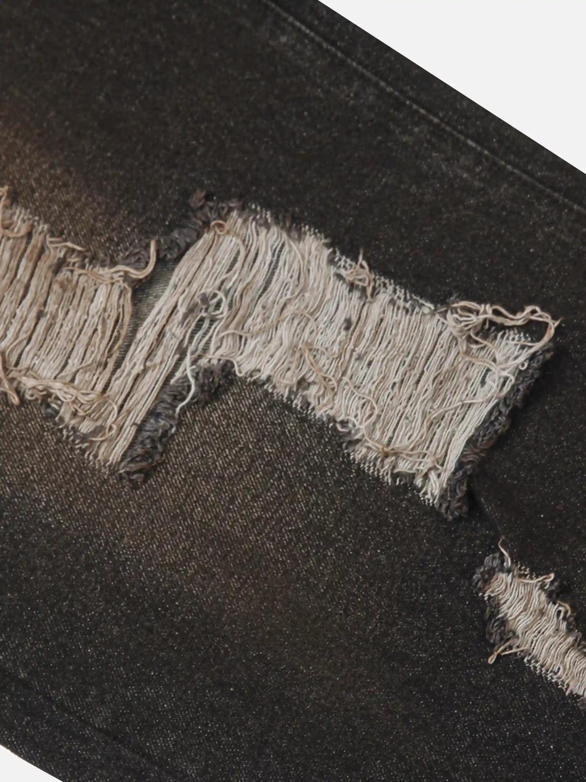 Concert Outfit Washed Distressed Multi-Pocket Ripped Jeans Concert Outfit Washed Distressed Multi-Pocket Ripped Jeans