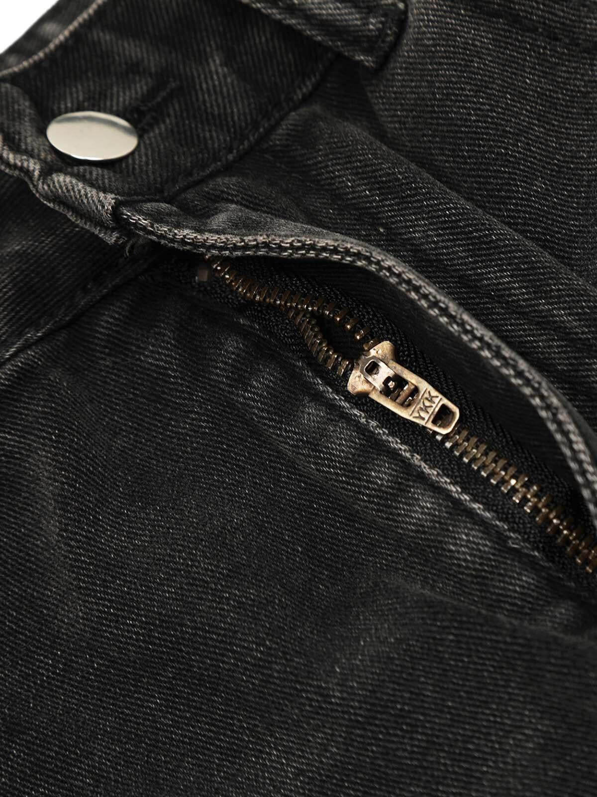 Concert Outfit Washed Distressed Multi-Pocket Straight Cargo Jeans Concert Outfit Washed Distressed Multi-Pocket Straight Cargo Jeans