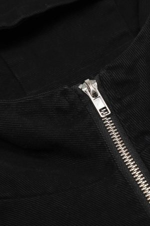 Concert Outfit Washed Distressed Patchwork Work Hooded Jacket