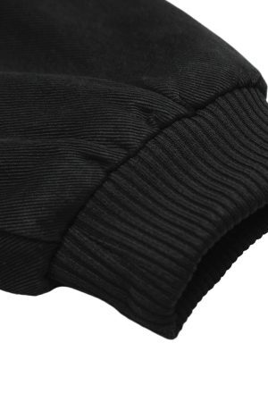 Concert Outfit Washed Distressed Patchwork Work Hooded Jacket