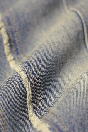 Concert Outfit Washed Distressed Raw Edge Baggy Jeans