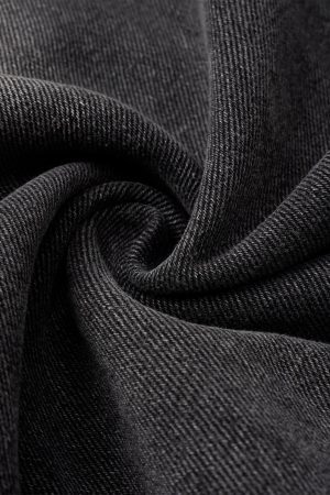 Concert Outfit Washed Distressed Raw Edge Barrel Jeans