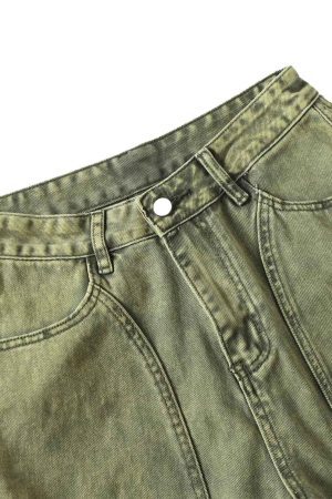 Concert Outfit Washed Distressed Ripped Barrel Jeans