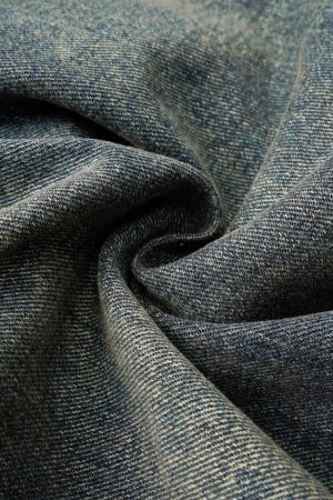 Concert Outfit Washed Distressed Split Drawstring Barrel Jeans