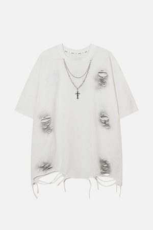 Concert Outfit Washed Distressed Tee