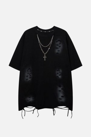 Concert Outfit Washed Distressed Tee