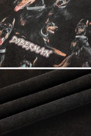 Concert Outfit Washed Doberman Graphic Tee