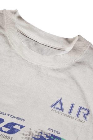 Concert Outfit Washed Edge Long Sleeve T-Shirt