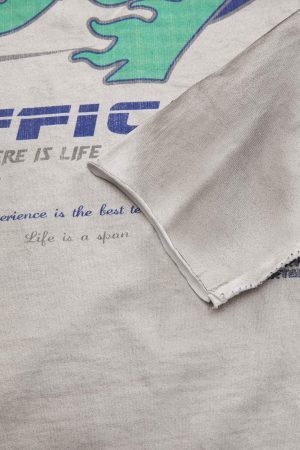 Concert Outfit Washed Edge Long Sleeve T-Shirt