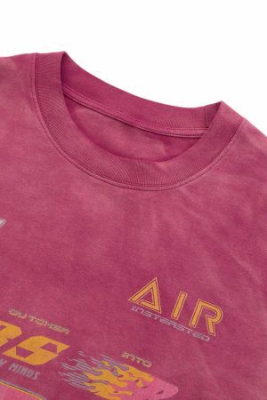 Concert Outfit Washed Edge Long Sleeve T-Shirt