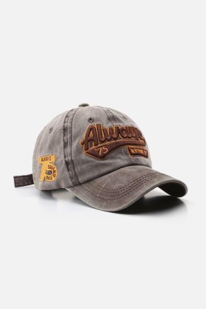 Concert Outfit Washed Embroidered Letter Baseball Cap