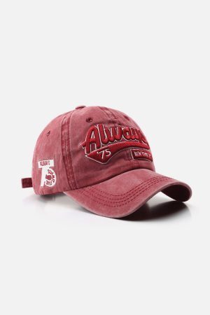 Concert Outfit Washed Embroidered Letter Baseball Cap