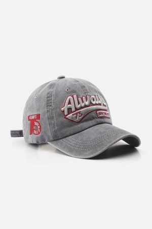 Concert Outfit Washed Embroidered Letter Baseball Cap
