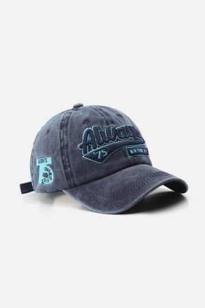 Concert Outfit Washed Embroidered Letter Baseball Cap