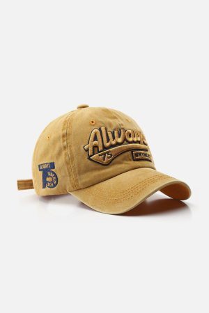 Concert Outfit Washed Embroidered Letter Baseball Cap