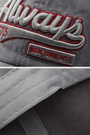 Concert Outfit Washed Embroidered Letter Baseball Cap