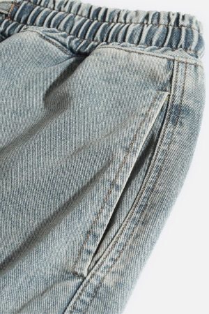 Concert Outfit Washed Embroidery Jorts