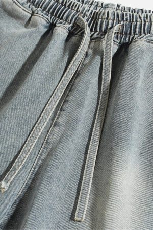 Concert Outfit Washed Embroidery Jorts