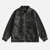 Concert Outfit Washed Faux Leather Jacket