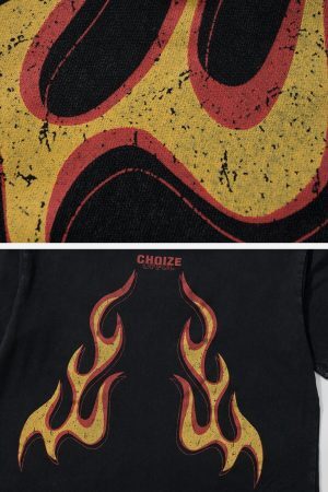 Concert Outfit Washed Flame Print Tee