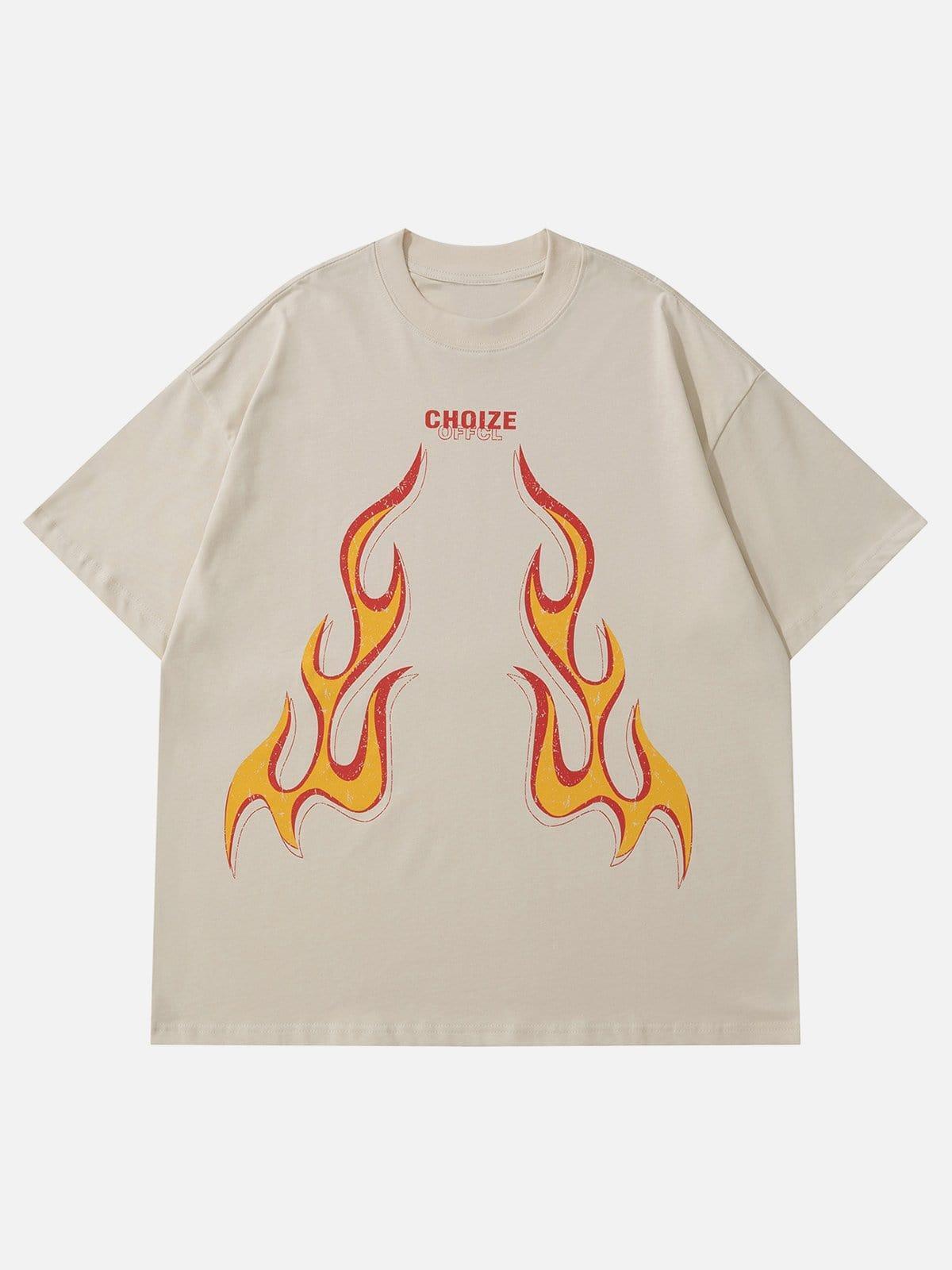 Concert Outfit Washed Flame Print Tee Concert Outfit Washed Flame Print Tee