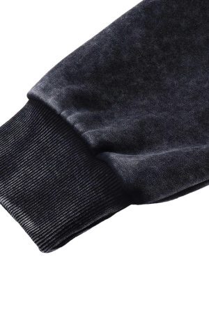 Concert Outfit Washed Flame Printed Fleece Hoodie