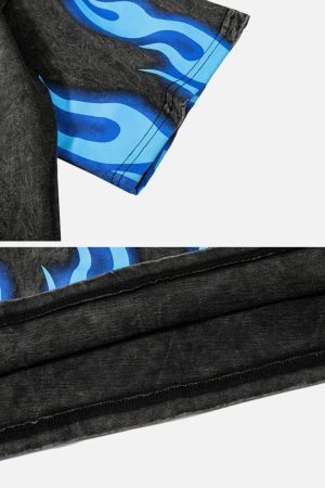 Concert Outfit Washed Flame Printed Tee