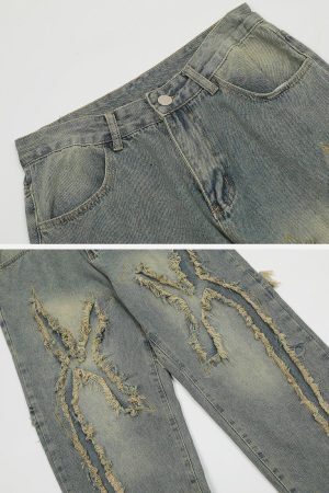 Concert Outfit Washed Fringe Jeans