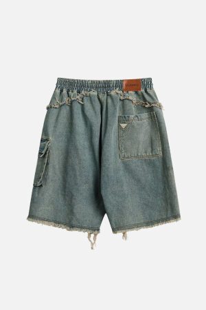 Concert Outfit Washed Fringe Jorts
