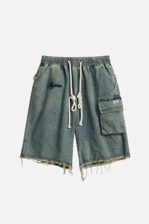 Concert Outfit Washed Fringe Jorts