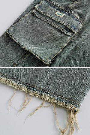 Concert Outfit Washed Fringe Jorts