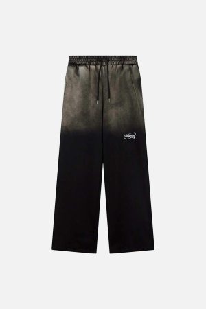 Concert Outfit Washed Gradient Drawstring Sweatpants