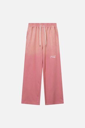 Concert Outfit Washed Gradient Drawstring Sweatpants