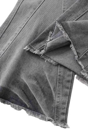 Concert Outfit Washed Gradient Flared Jeans