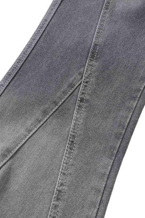 Concert Outfit Washed Gradient Flared Jeans