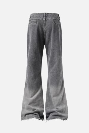 Concert Outfit Washed Gradient Flared Jeans