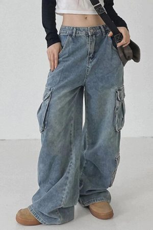 Concert Outfit Washed Gradient High Rise Straight Leg Jeans
