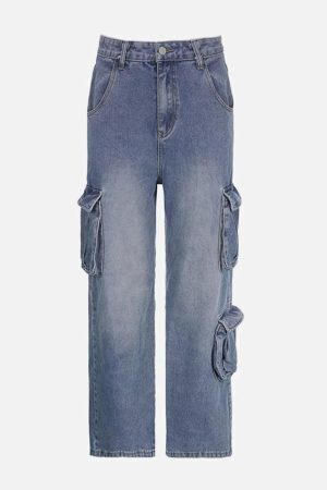 Concert Outfit Washed Gradient High Rise Straight Leg Jeans